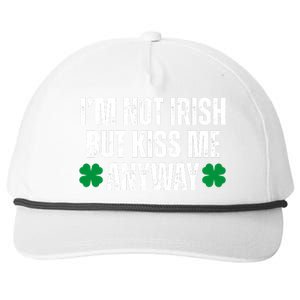 Im Not Irish But Kiss Me Anyway St Patricks Day Funny Snapback Five-Panel Rope Hat