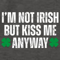 Im Not Irish But Kiss Me Anyway St Patricks Day Funny Vector Backpack