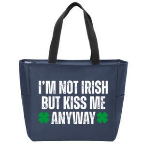 Im Not Irish But Kiss Me Anyway St Patricks Day Funny Zip Tote Bag