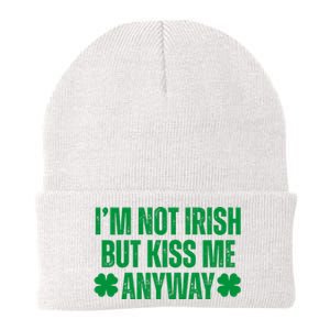 Im Not Irish But Kiss Me Anyway St Patricks Day Funny Knit Cap Winter Beanie