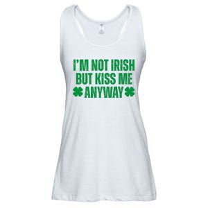 Im Not Irish But Kiss Me Anyway St Patricks Day Funny Ladies Essential Flowy Tank