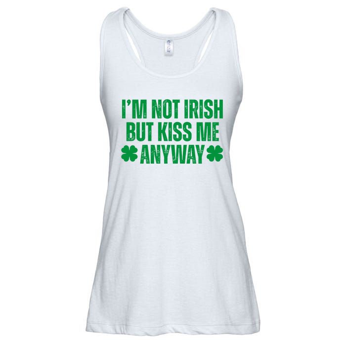 Im Not Irish But Kiss Me Anyway St Patricks Day Funny Ladies Essential Flowy Tank