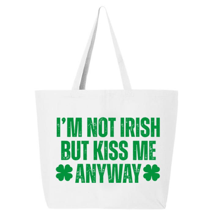 Im Not Irish But Kiss Me Anyway St Patricks Day Funny 25L Jumbo Tote