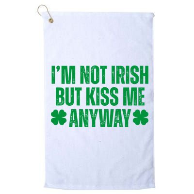 Im Not Irish But Kiss Me Anyway St Patricks Day Funny Golf Towel