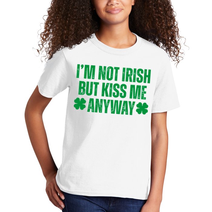 Im Not Irish But Kiss Me Anyway St Patricks Day Funny Kids T-Shirt