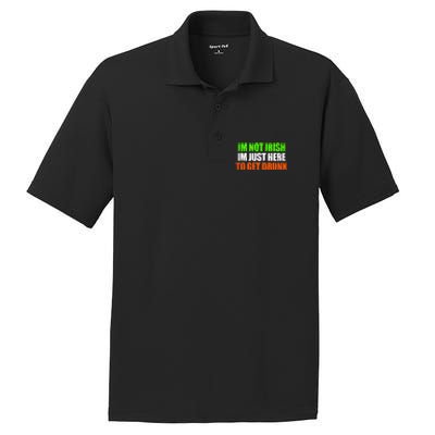 Im Not Irish Im Here To Get Drunk Humor Funny St Paddys Day Cute Gift PosiCharge RacerMesh Polo