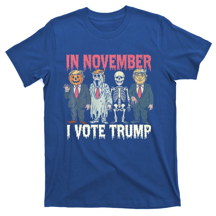 In November I Vote Trump Funny Halloween Political T-Shirt