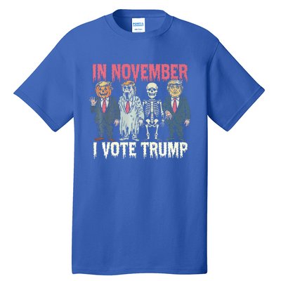 In November I Vote Trump Funny Halloween Political Tall T-Shirt