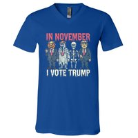 In November I Vote Trump Funny Halloween Political V-Neck T-Shirt