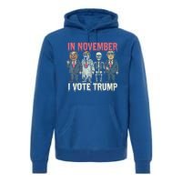 In November I Vote Trump Funny Halloween Political Premium Hoodie