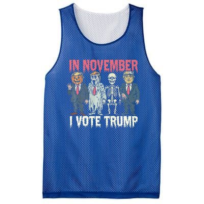 In November I Vote Trump Funny Halloween Political Mesh Reversible Basketball Jersey Tank