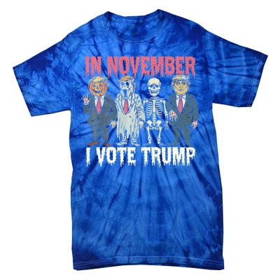 In November I Vote Trump Funny Halloween Political Tie-Dye T-Shirt