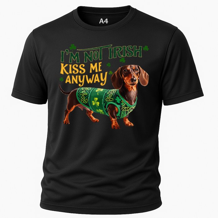 IM Not Irish But Kiss Me Anyway Dachshund St. Patrick Day Cooling Performance Crew T-Shirt