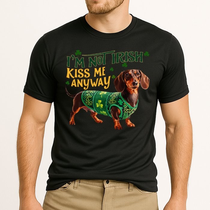 IM Not Irish But Kiss Me Anyway Dachshund St. Patrick Day Cooling Performance Crew T-Shirt
