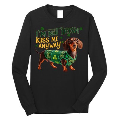 IM Not Irish But Kiss Me Anyway Dachshund St. Patrick Day Long Sleeve Shirt