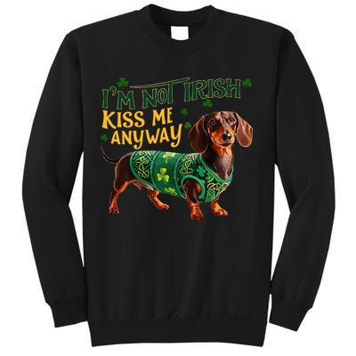 IM Not Irish But Kiss Me Anyway Dachshund St. Patrick Day Sweatshirt