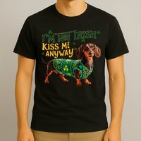 IM Not Irish But Kiss Me Anyway Dachshund St. Patrick Day T-Shirt