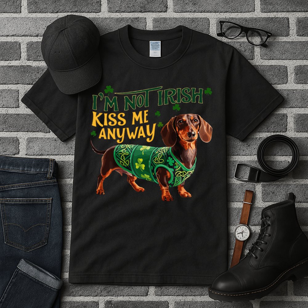 IM Not Irish But Kiss Me Anyway Dachshund St. Patrick Day Tall T-Shirt