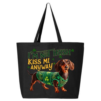 IM Not Irish But Kiss Me Anyway Dachshund St. Patrick Day 25L Jumbo Tote