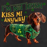 IM Not Irish But Kiss Me Anyway Dachshund St. Patrick Day 25L Jumbo Tote