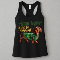 IM Not Irish But Kiss Me Anyway Dachshund St. Patrick Day Womens Tank Top