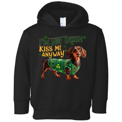 IM Not Irish But Kiss Me Anyway Dachshund St. Patrick Day Toddler Hoodie