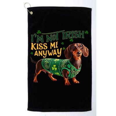 IM Not Irish But Kiss Me Anyway Dachshund St. Patrick Day Golf Towel