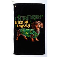 IM Not Irish But Kiss Me Anyway Dachshund St. Patrick Day Golf Towel