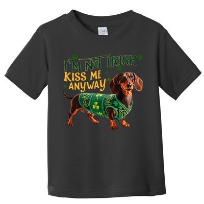 IM Not Irish But Kiss Me Anyway Dachshund St. Patrick Day Toddler T-Shirt