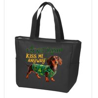 IM Not Irish But Kiss Me Anyway Dachshund St. Patrick Day Zip Tote Bag
