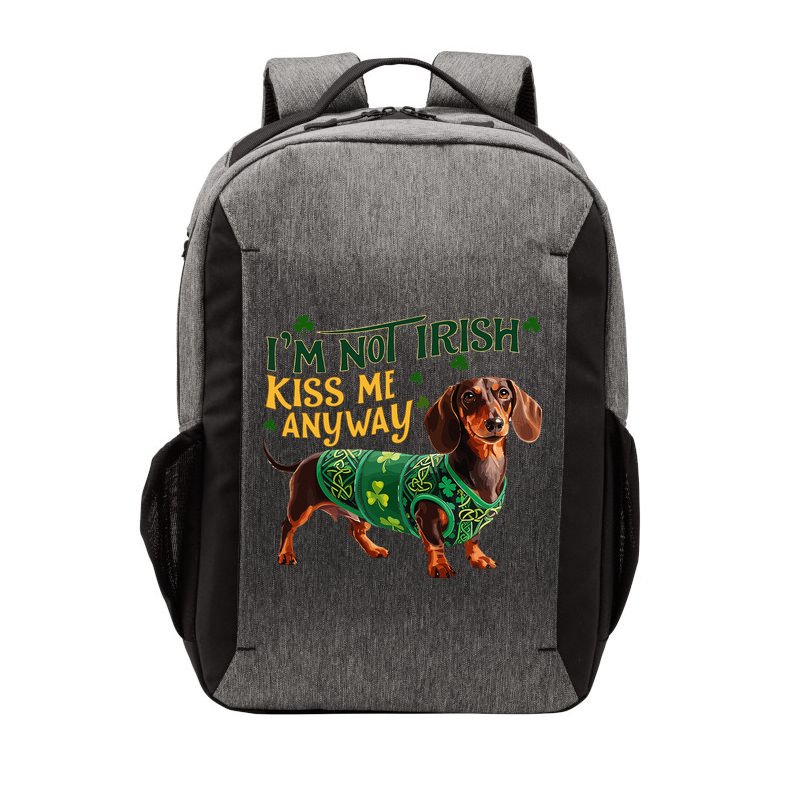 IM Not Irish But Kiss Me Anyway Dachshund St. Patrick Day Vector Backpack