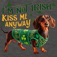 IM Not Irish But Kiss Me Anyway Dachshund St. Patrick Day Vector Backpack