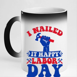 I Nailed It Happy Labor Day Gift 11oz Black Color Changing Mug