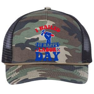 I Nailed It Happy Labor Day Gift Retro Rope Trucker Hat Cap