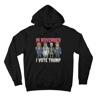 In November I Vote Trump Funny Halloween Political Hoodie