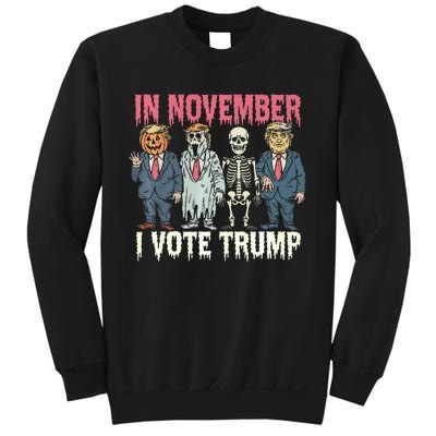 In November I Vote Trump Funny Halloween Political Sweatshirt