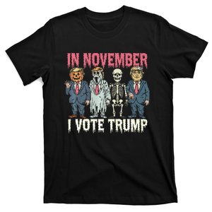 In November I Vote Trump Funny Halloween Political T-Shirt