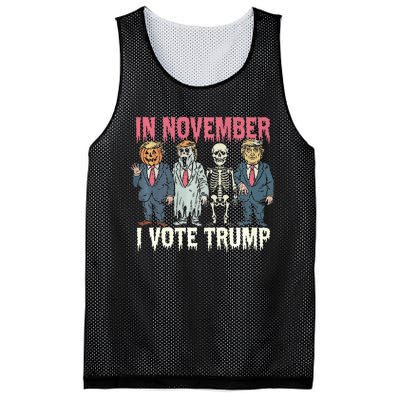 In November I Vote Trump Funny Halloween Political Mesh Reversible Basketball Jersey Tank