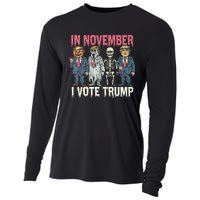 In November I Vote Trump Funny Halloween Political Cooling Performance Long Sleeve Crew