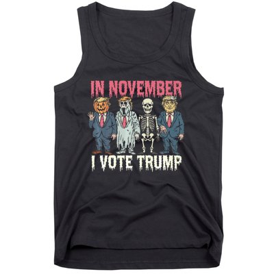 In November I Vote Trump Funny Halloween Political Tank Top