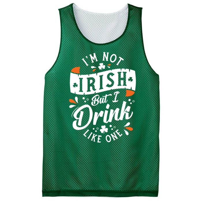 I'm Not Irish But I Drink Like One St. Patrick’s Day Mesh Reversible Basketball Jersey Tank