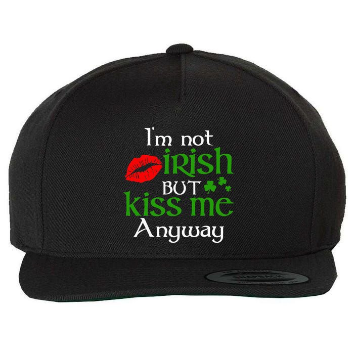 Im Not Irish But Kiss Me Anyway St. Patrick Day Irish Wool Snapback Cap
