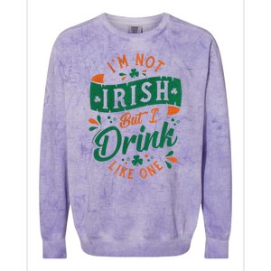 I'm Not Irish But I Drink Like One St. Patrick’s Day Colorblast Crewneck Sweatshirt