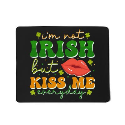 Im Not Irish But Kiss Me Everyday Retro St Patrick Day Mousepad