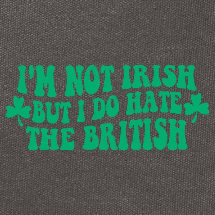 I’m Not Irish But I Do Hate The British Funny St Patrick's Day Irish British Cotton Canvas Backpack