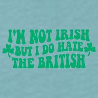 I’m Not Irish But I Do Hate The British Funny St Patrick's Day Irish British Sueded Cloud Jersey T-Shirt