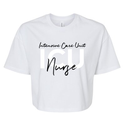 Icu Nurse Intensive Care Unit Meaningful Gift Bella+Canvas Jersey Crop Tee