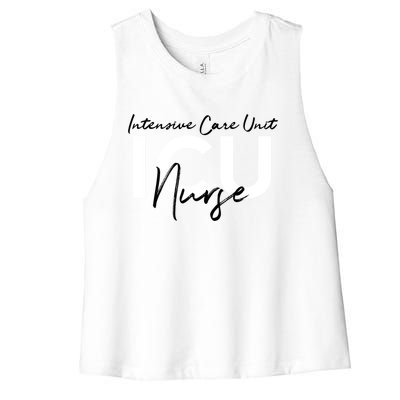 Icu Nurse Intensive Care Unit Meaningful Gift Women's Racerback Cropped Tank