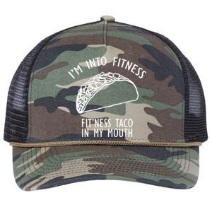 I'm Not Into Fitness Fit'ness Taco In My Mouth Retro Rope Trucker Hat Cap