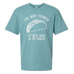 I'm Not Into Fitness Fit'ness Taco In My Mouth Sueded Cloud Jersey T-Shirt